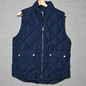 Woolrich Quilted Down Vest Mens Large Navy Blue Diamond Stitch HLJ0116S